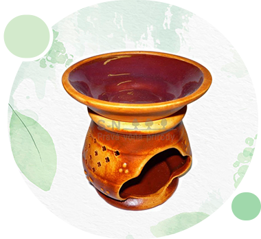 aromalampa z prírodnej keramiky